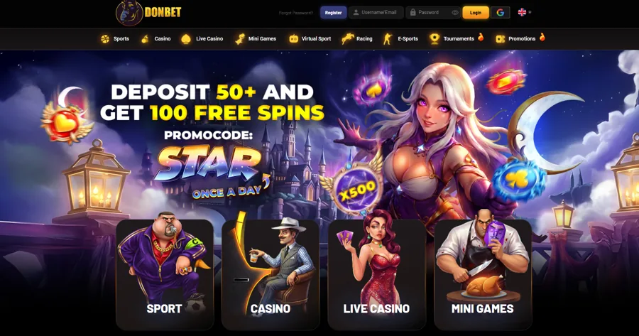 Donbet — So sieht die Plattform aus