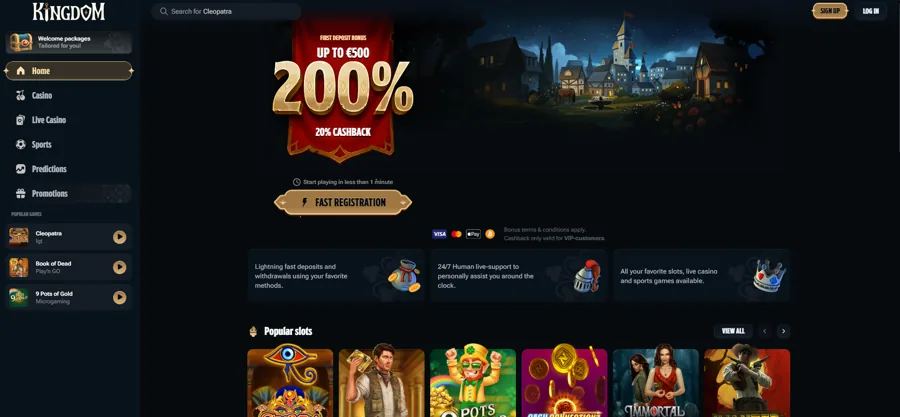 Kingdom Casino — Así es la plataforma